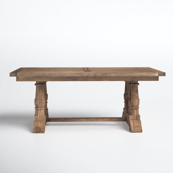 Joss & Main Raleigh 76'' Solid Wood Trestle Dining Table & Reviews